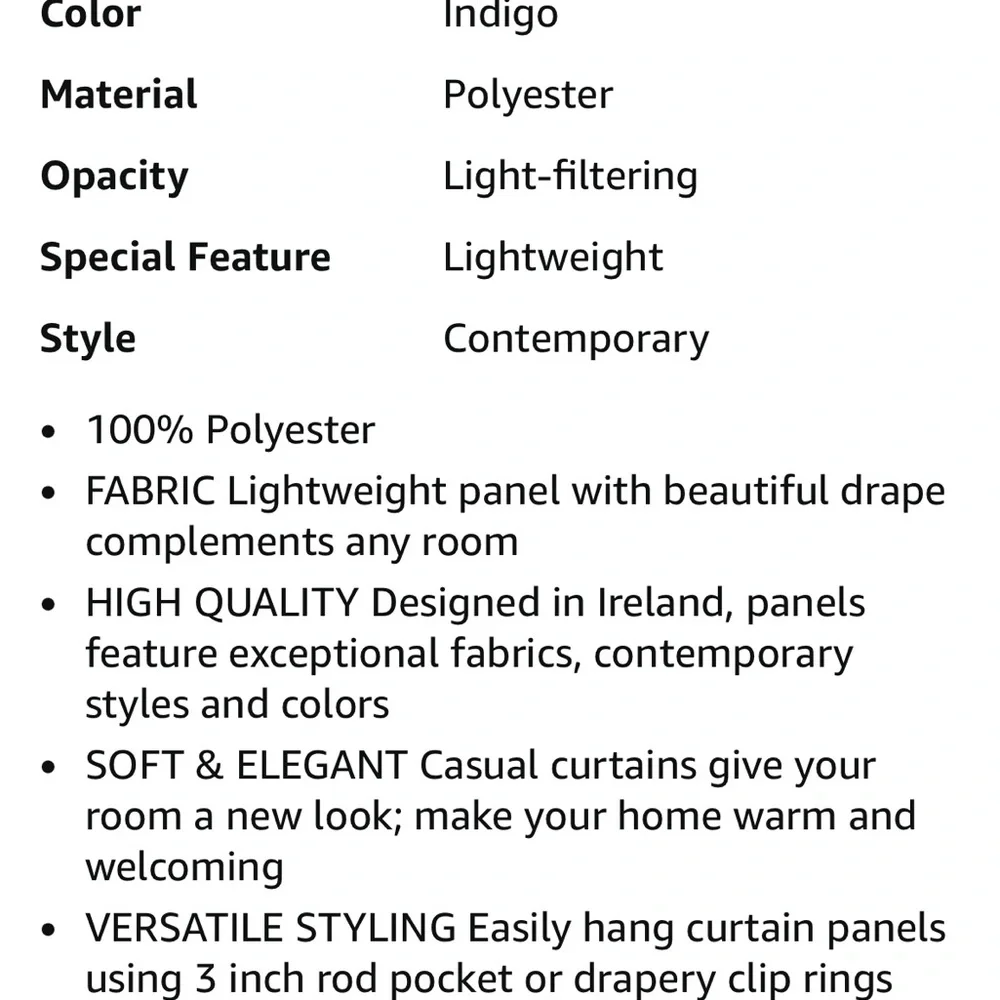Bedeck 1951 Indigo Light-filtering Curtains (pair)